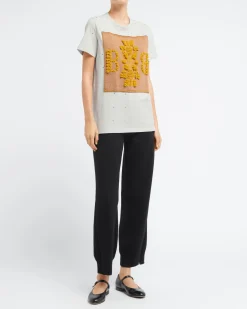 Women Barrie Sparkling T-Shirt with logo cashmere patch