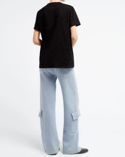 Women Barrie Sparkling T-Shirt with logo cashmere patch