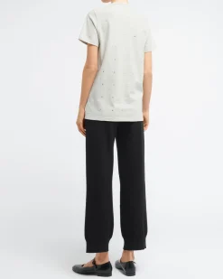 Women Barrie Sparkling T-Shirt with logo cashmere patch