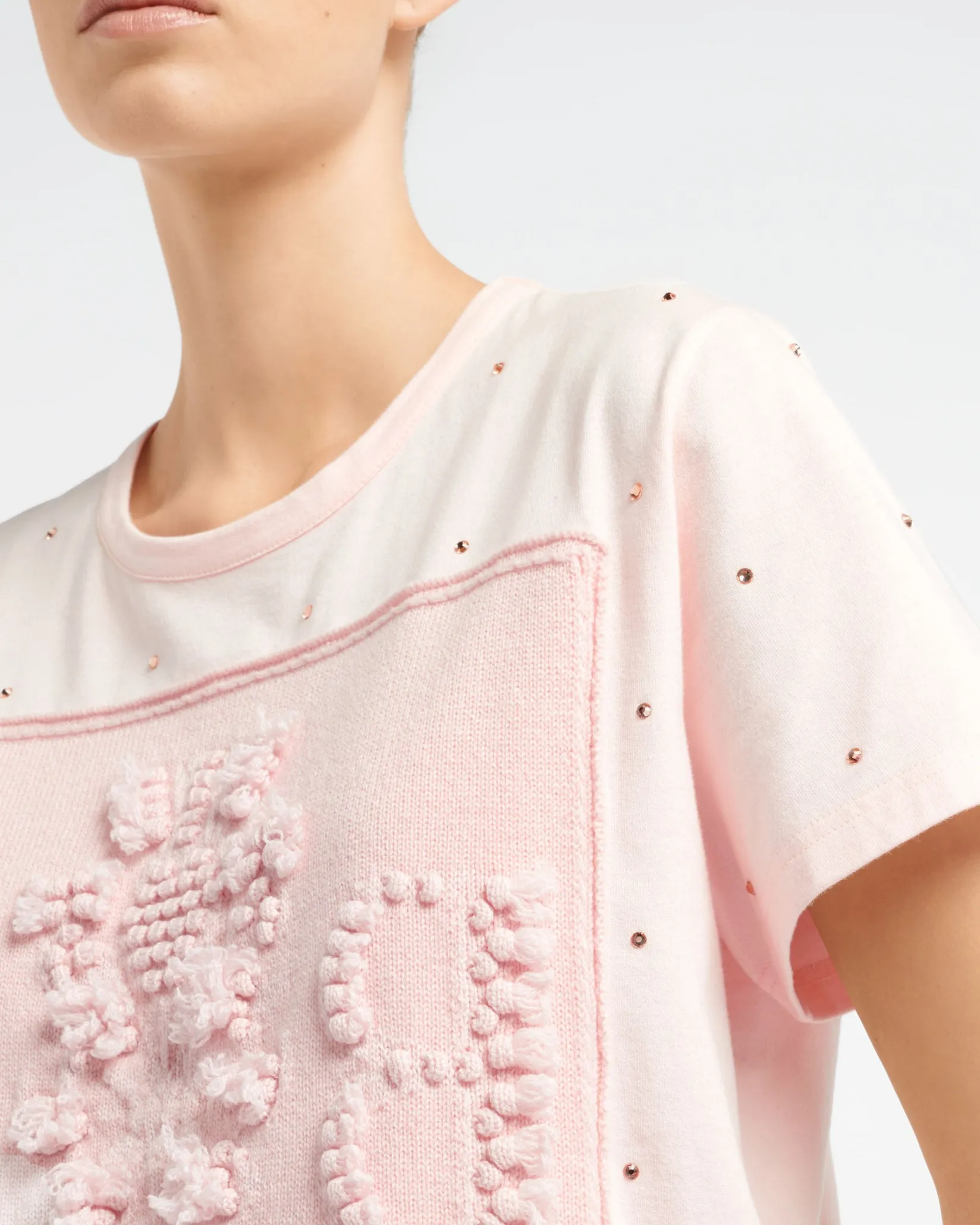 Women Barrie Sparkling T-Shirt with cashmere B logo patch