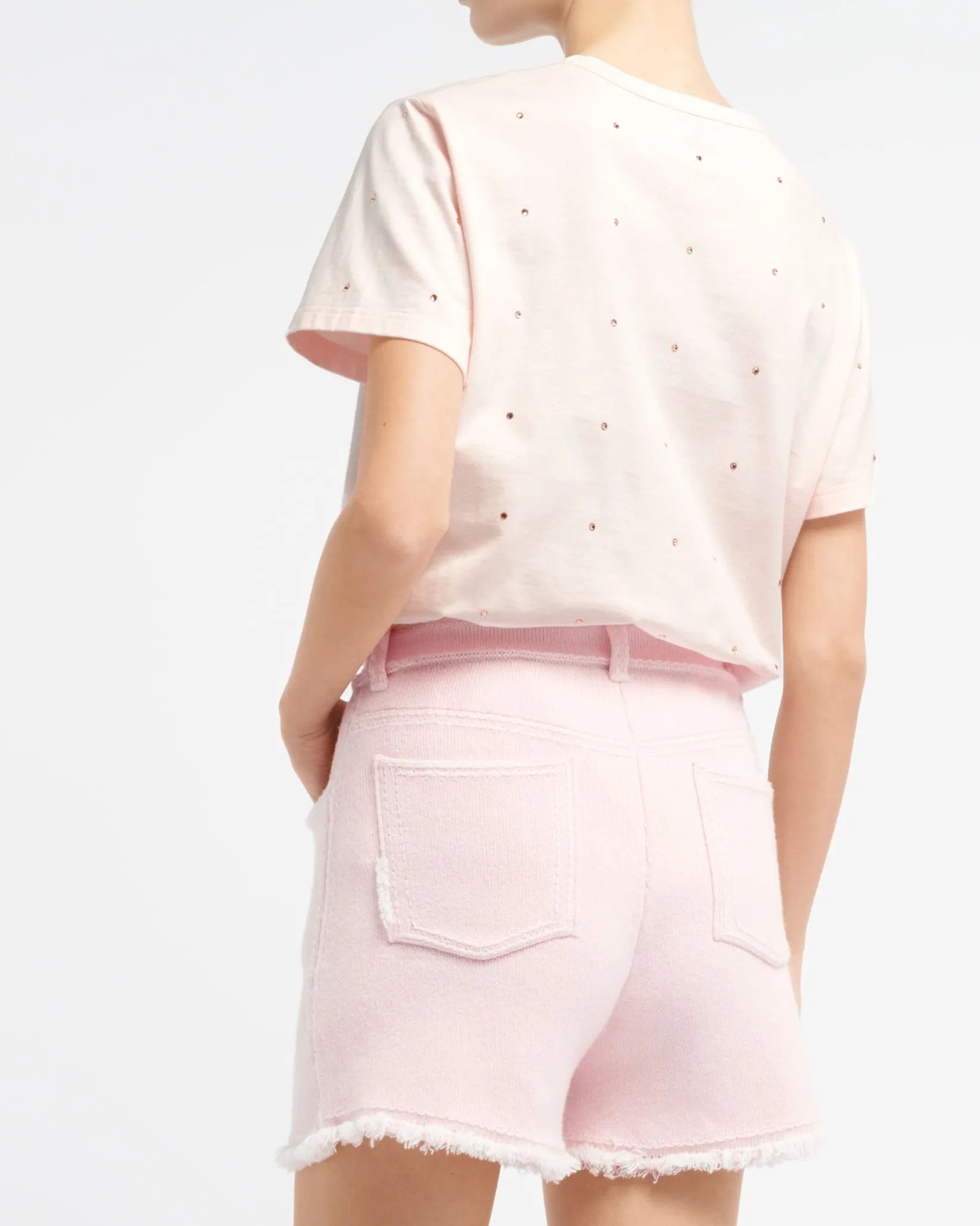 Women Barrie Sparkling T-Shirt with cashmere B logo patch
