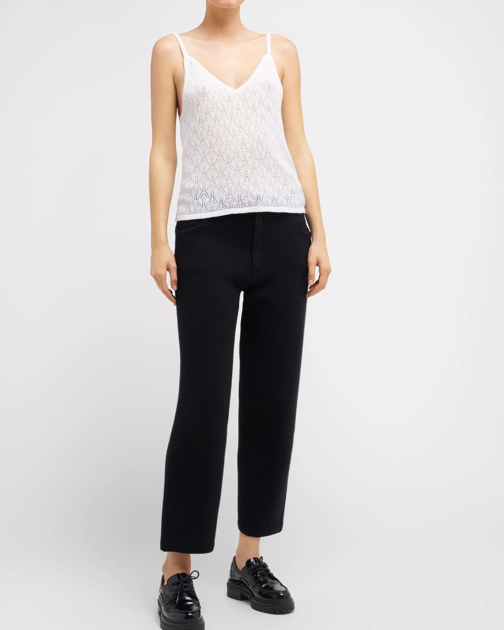 Women Barrie Strappy top in cashmere lace