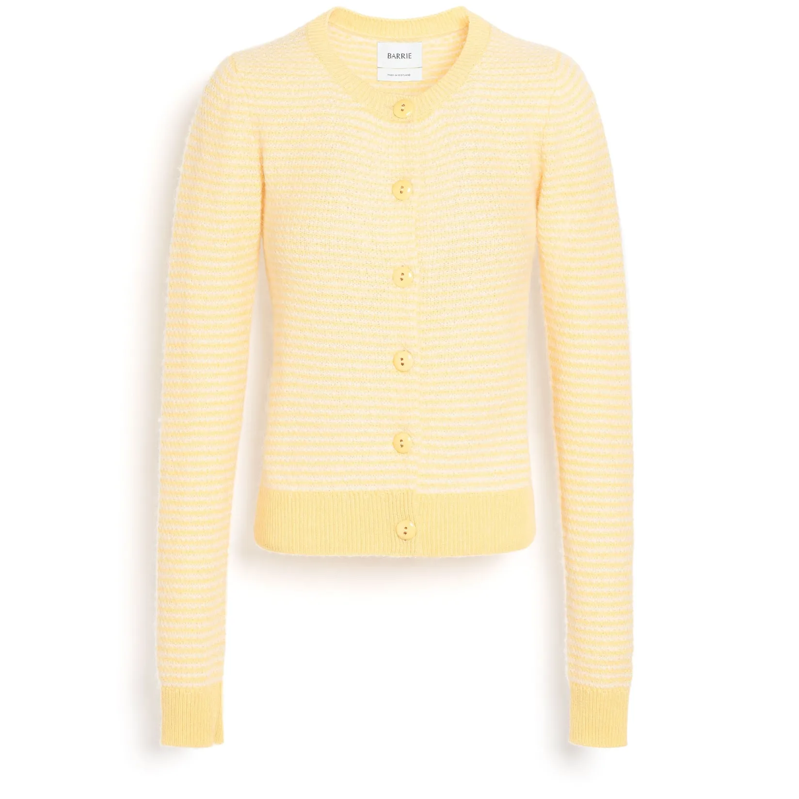 Women Barrie Striped cardigan in cashmere, alpaca and silk