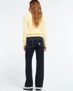 Women Barrie Striped cardigan in cashmere, alpaca and silk