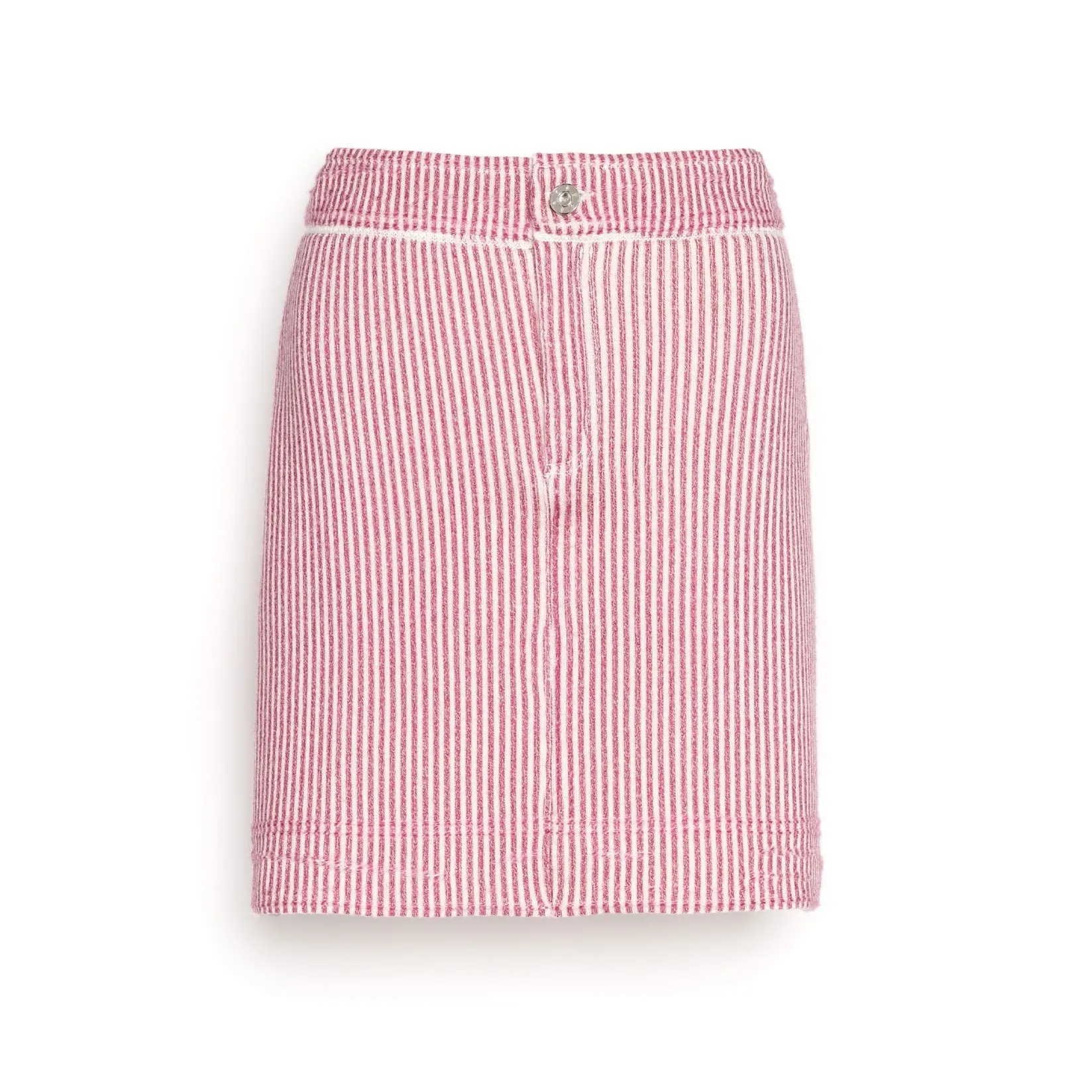 Women Barrie Striped cashmere and cotton Denim skirt