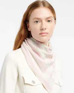 Women Barrie Striped cashmere and cotton scarf