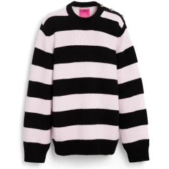 Women Barrie Striped cashmere jumper
