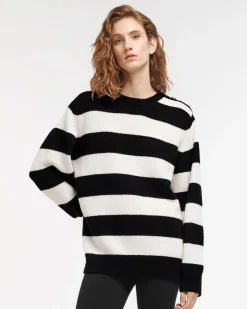 Women Barrie Striped cashmere jumper