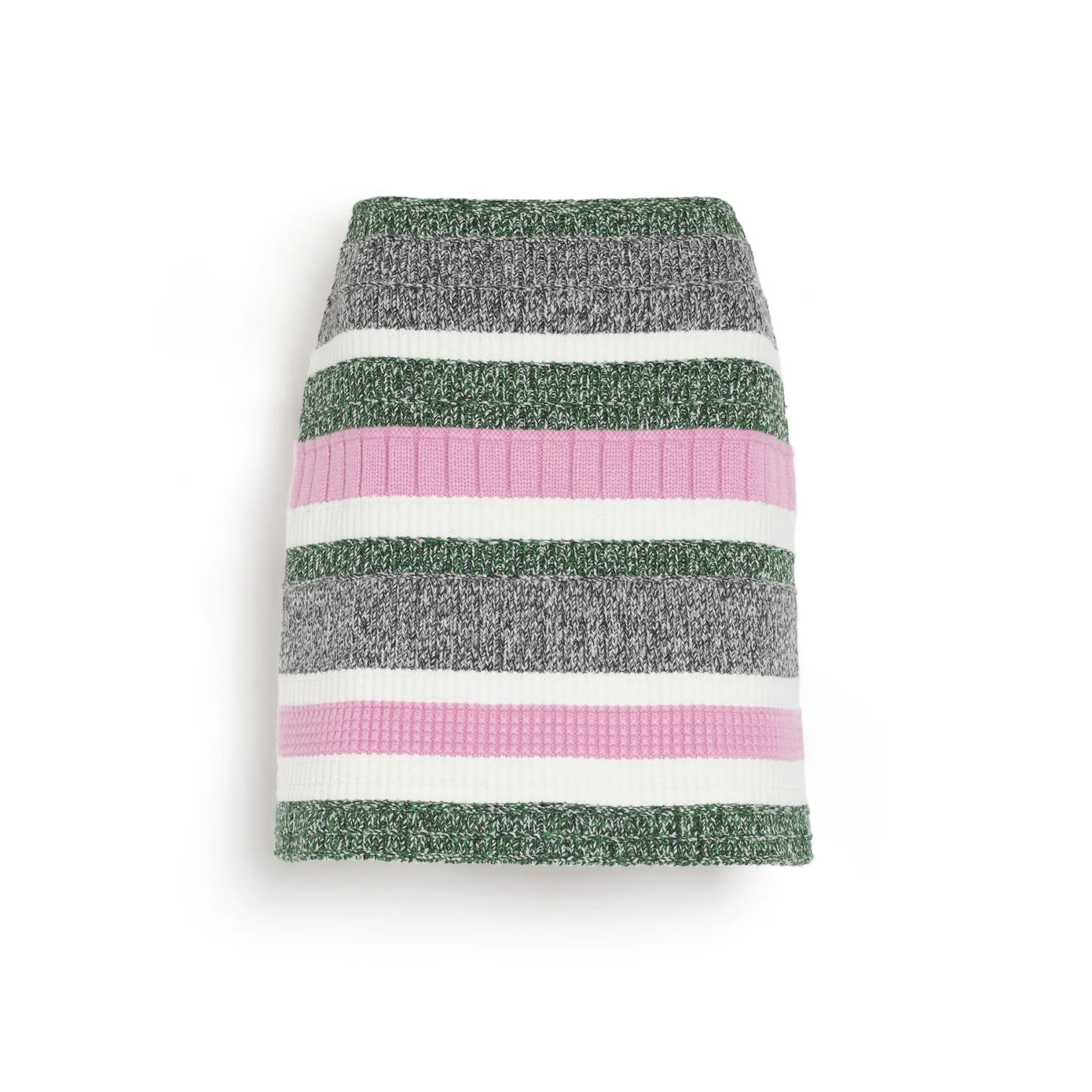 Women Barrie Striped cashmere short skirt