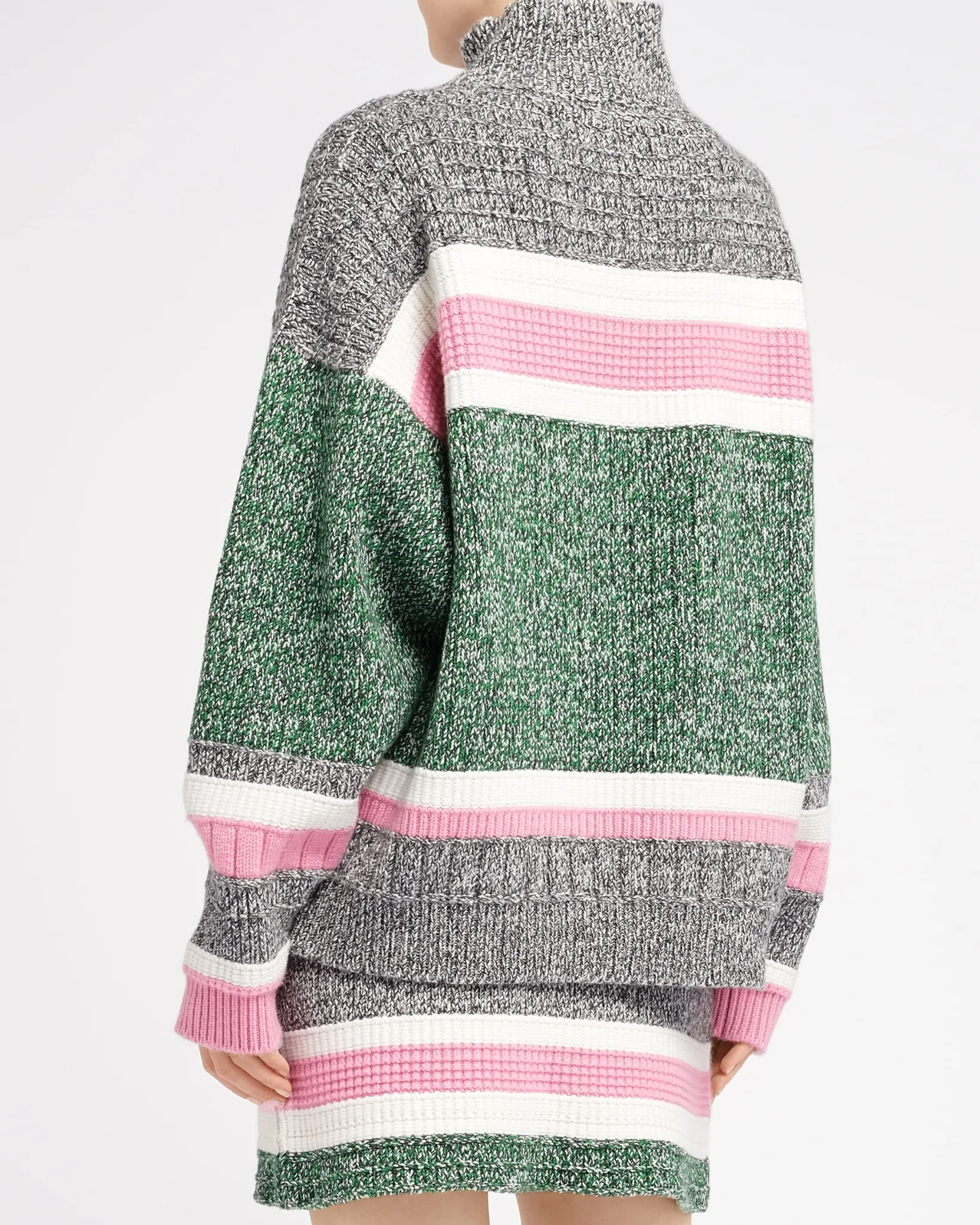 Women Barrie Striped cashmere short skirt