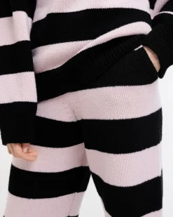 Women Barrie Striped cashmere trousers