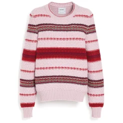 Women Barrie Striped chunky cashmere jumper