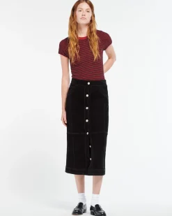 Women Barrie Striped top in cashmere, alpaca and silk