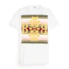 Women Barrie Striped t-shirt with logo cashmere patch