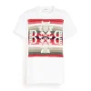 Women Barrie Striped t-shirt with logo cashmere patch