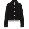 Women Barrie Suede-effect jacket in cashmere and cotton