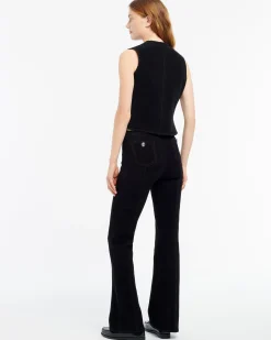 Women Barrie Suede-effect sleeveless jacket in cashmere and cotton