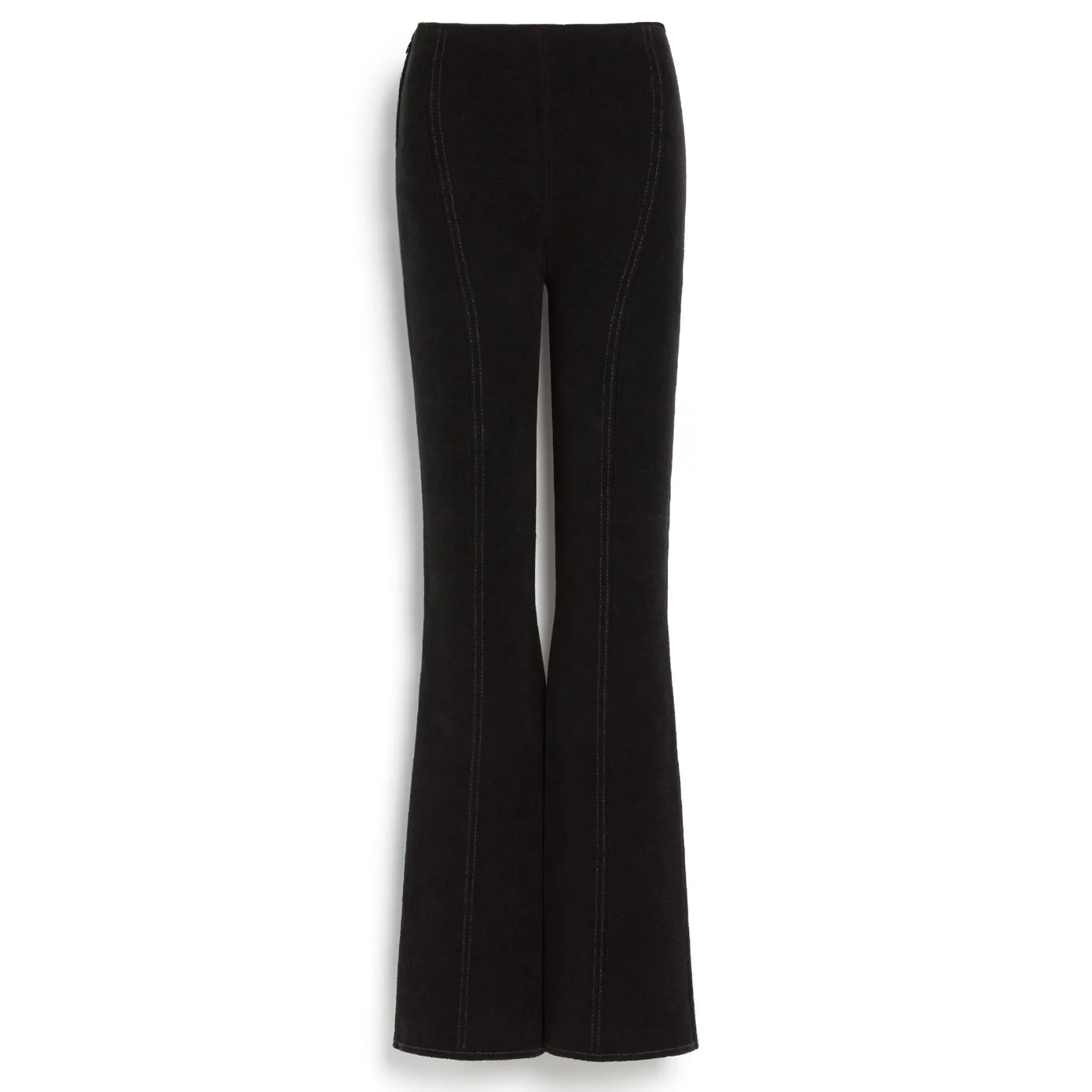 Women Barrie Suede-effect trousers in cashmere and cotton