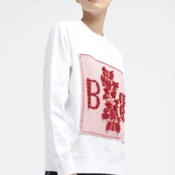 Women Barrie Sweatshirt with logo cashmere patch