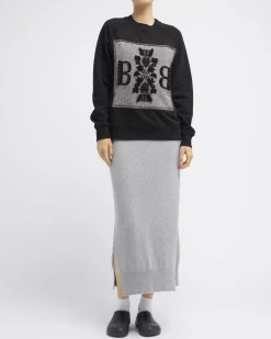 Women Barrie Sweatshirt with logo cashmere patch