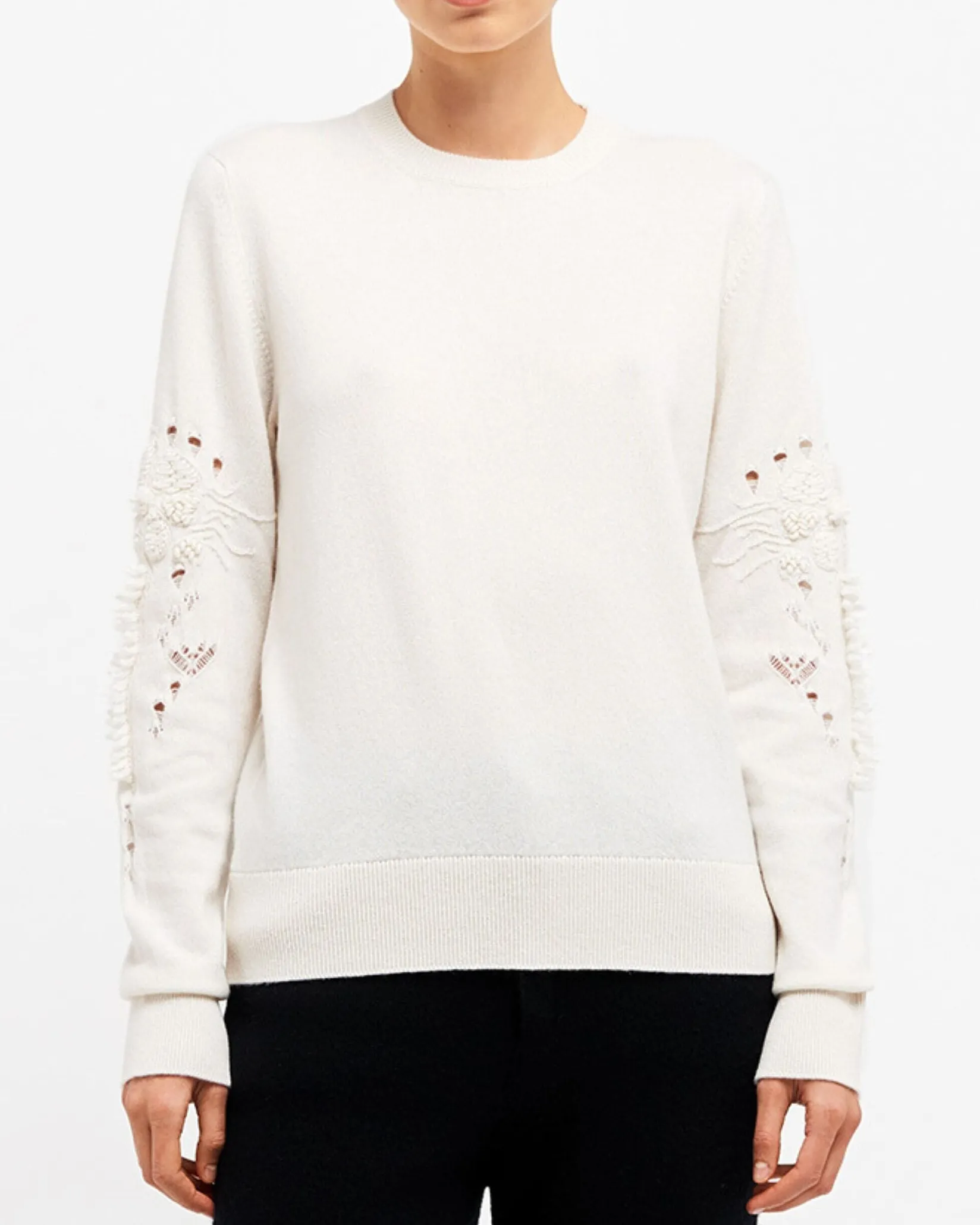 Women Barrie Timeless round-neck cashmere jumper
