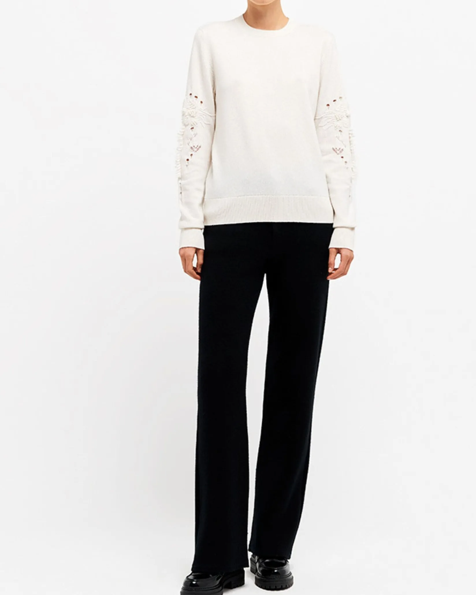 Women Barrie Timeless round-neck cashmere jumper