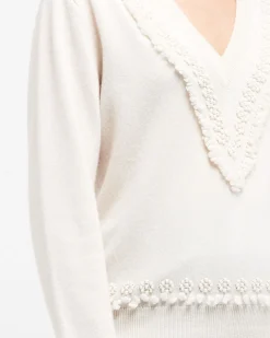 Women Barrie Timeless V-neck cashmere jumper