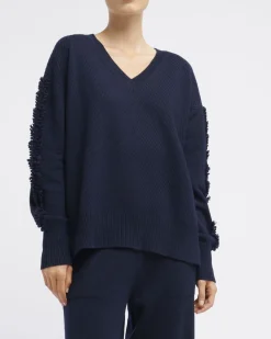 Women Barrie Timeless V-neck cashmere jumper