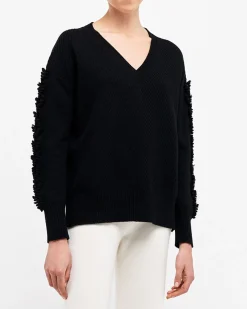 Women Barrie Timeless V-neck cashmere jumper