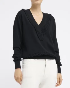 Women Barrie Timeless V-neck cashmere jumper