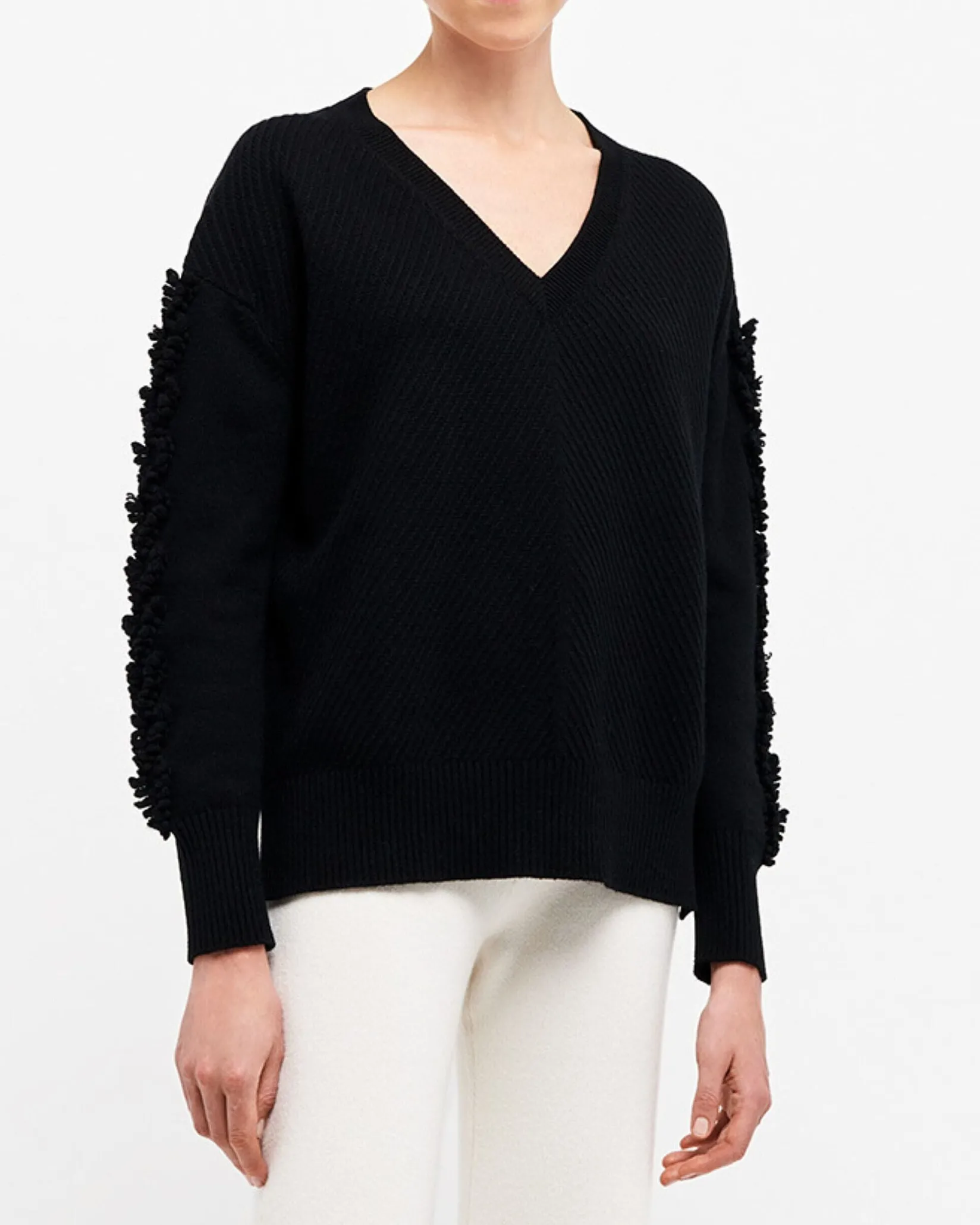 Women Barrie Timeless V-neck cashmere jumper