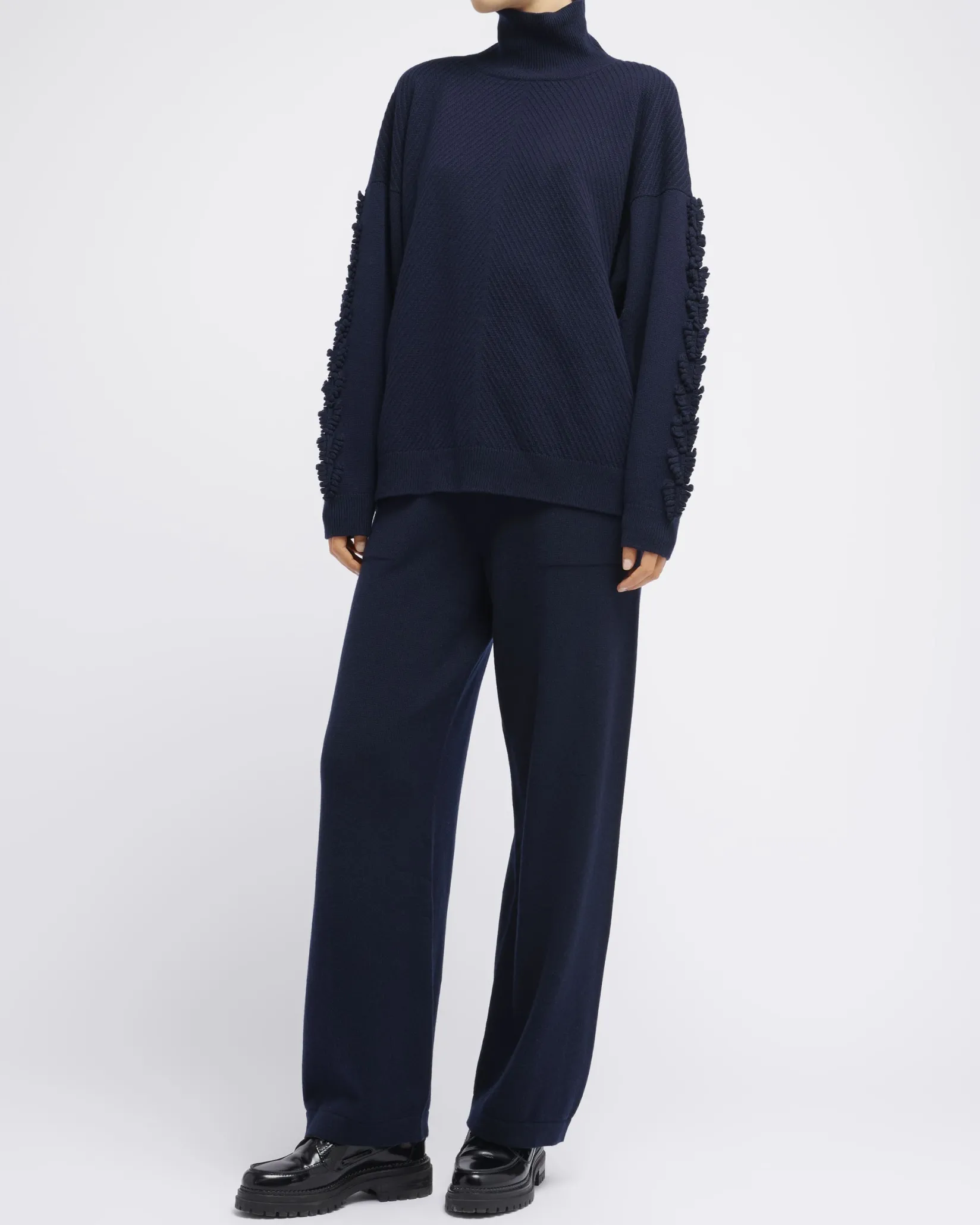 Women Barrie Timeless wide cashmere trousers