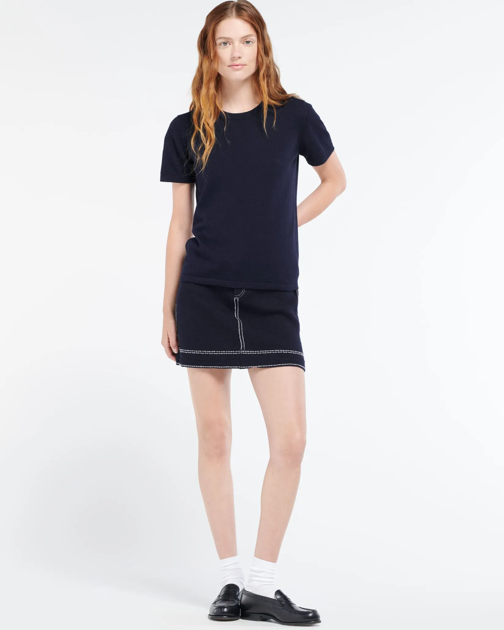 Women Barrie Top in cashmere and silk