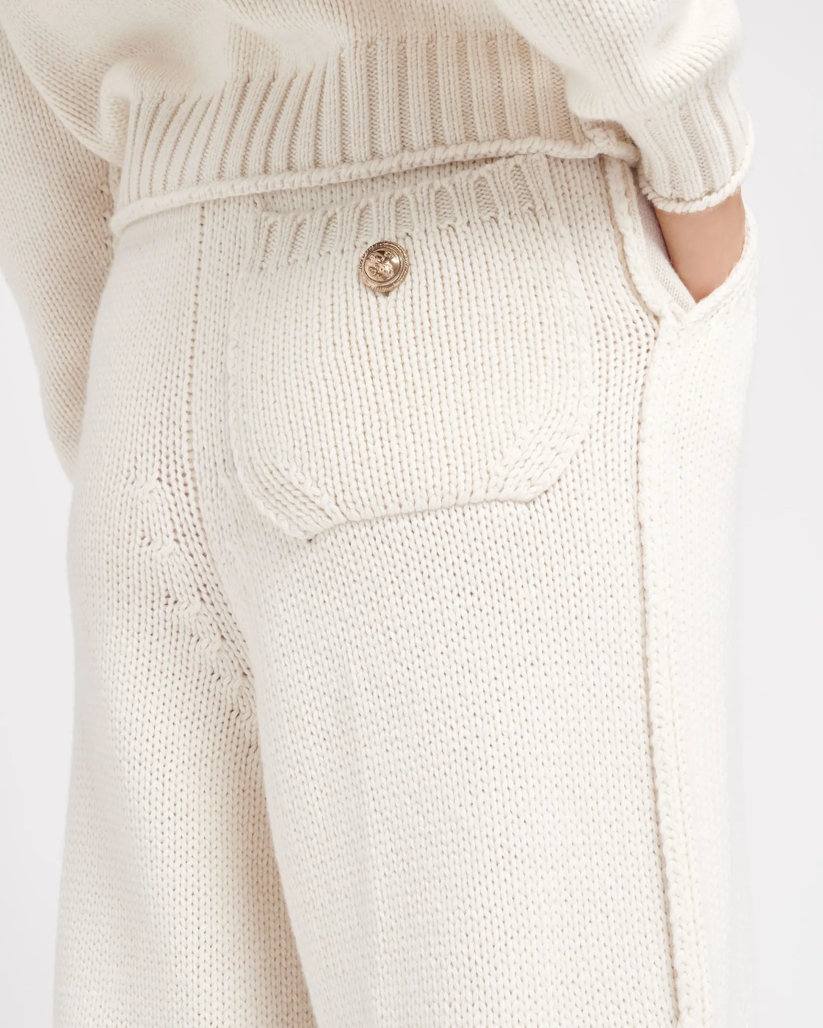Women Barrie Trousers in chunky cashmere
