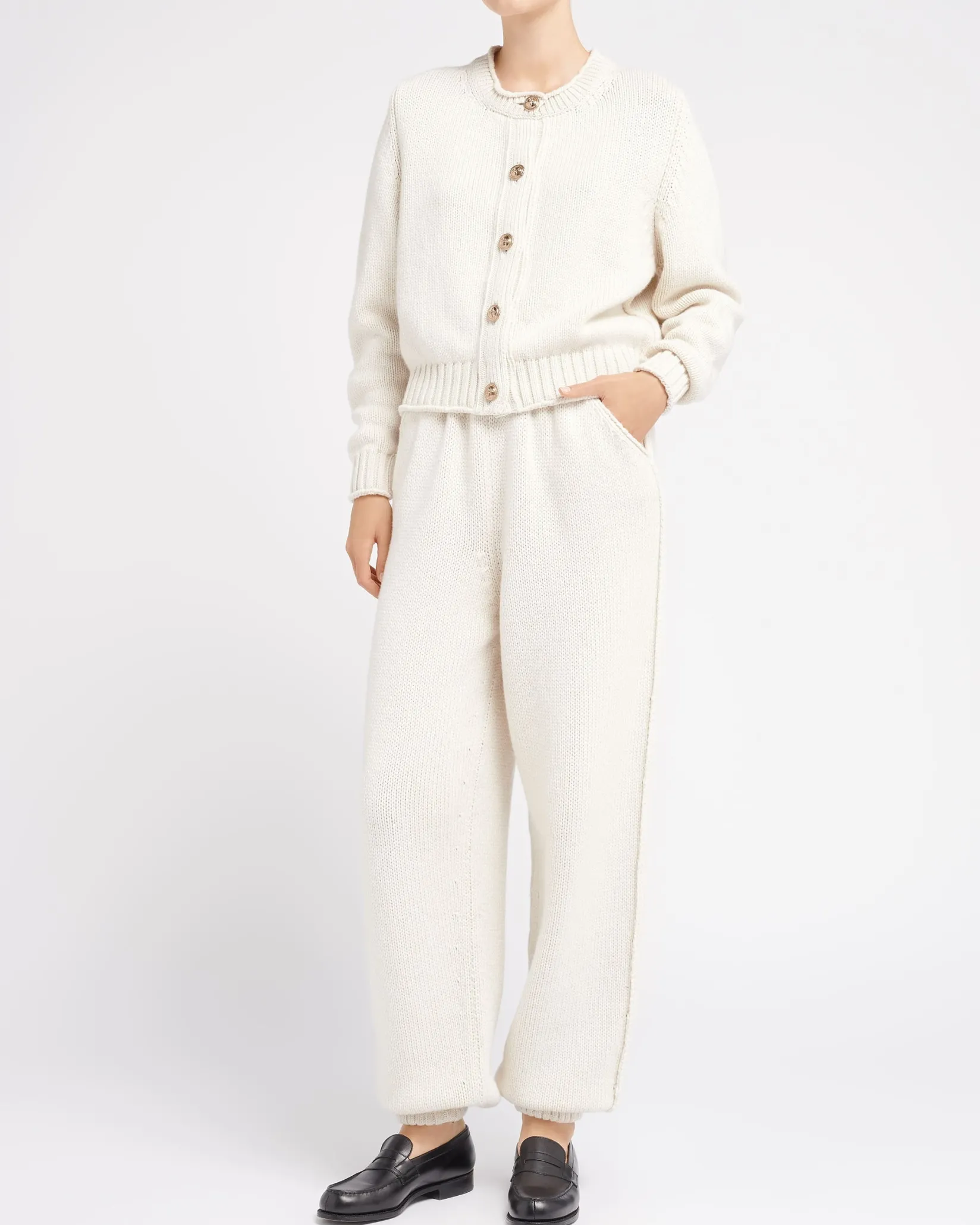 Women Barrie Trousers in chunky cashmere