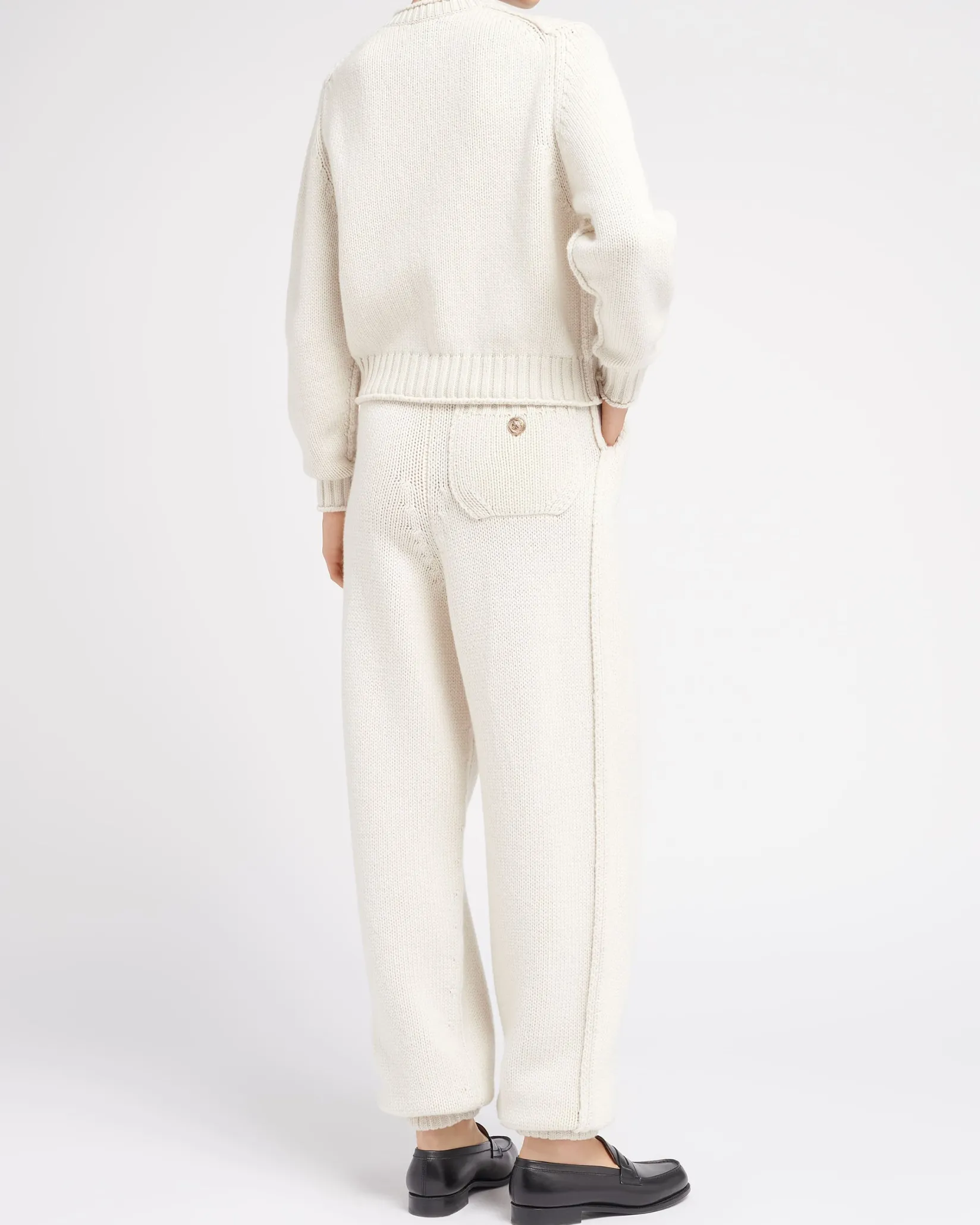 Women Barrie Trousers in chunky cashmere