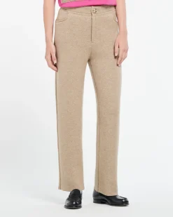 Women Barrie Trousers in chunky-knit cashmere