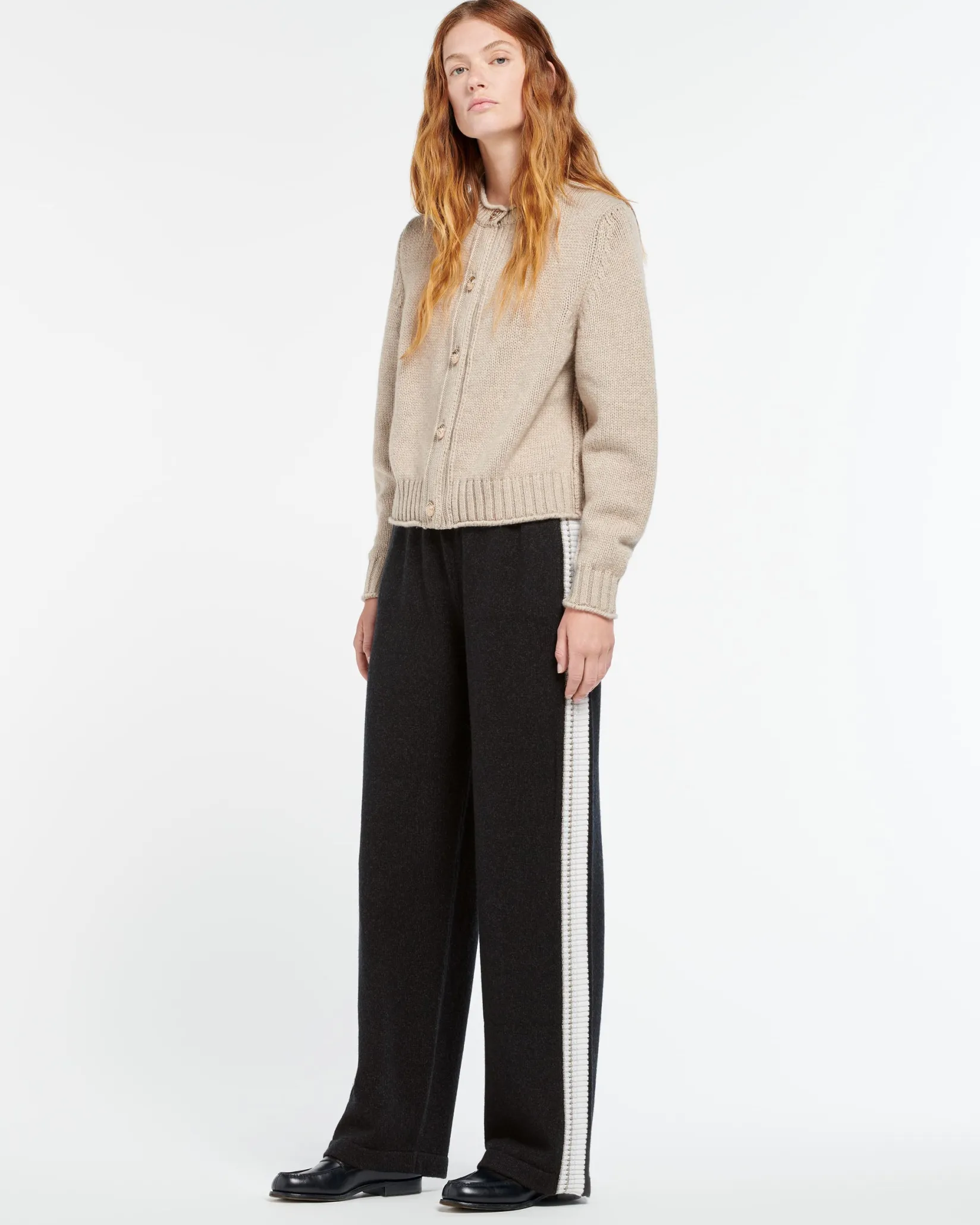 Women Barrie Trousers in marled cashmere