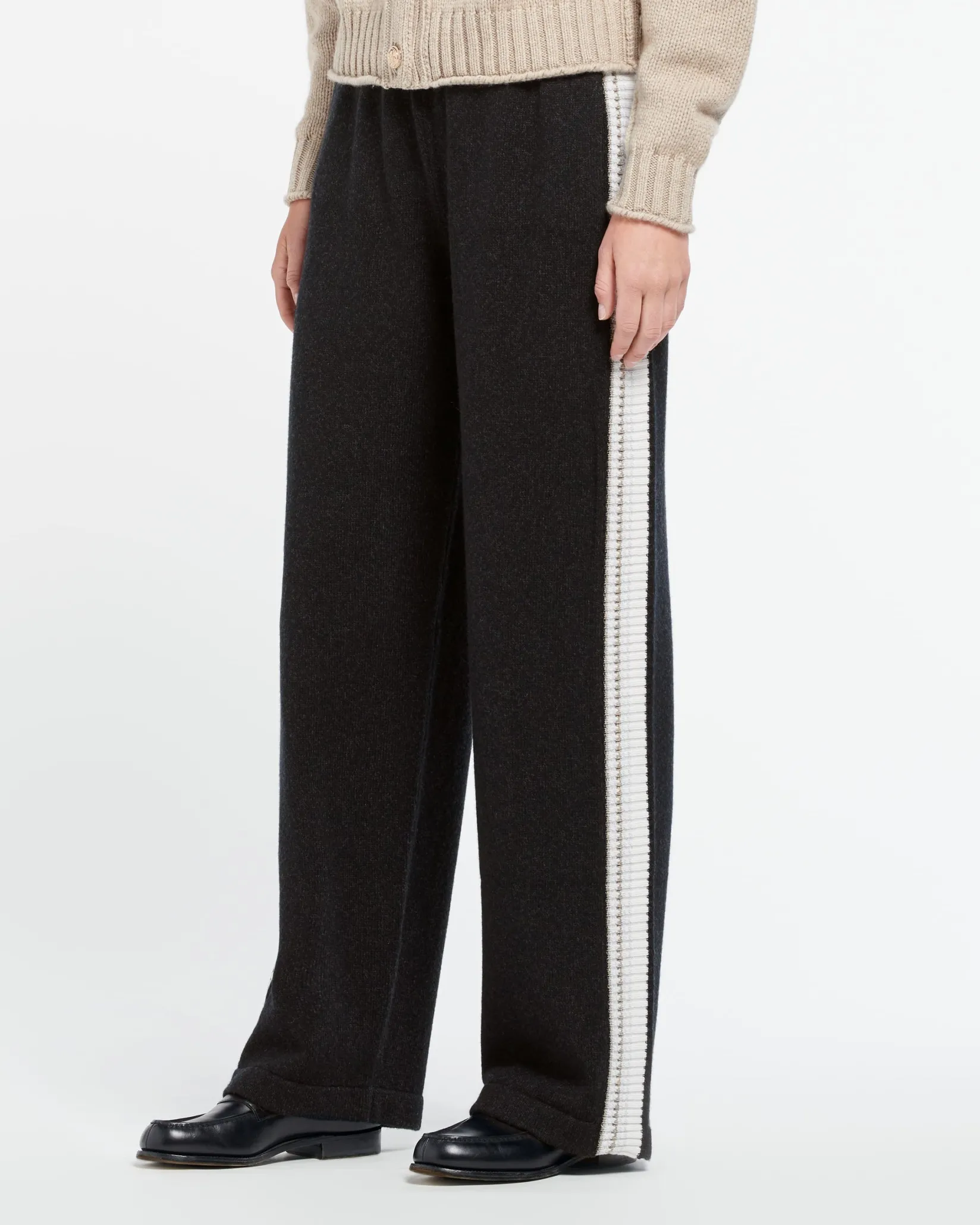 Women Barrie Trousers in marled cashmere