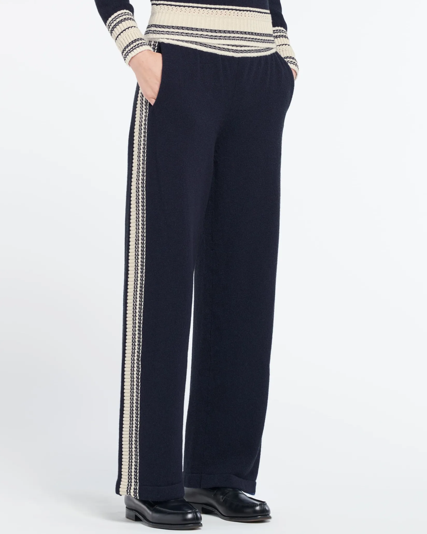 Women Barrie Trousers in marled cashmere