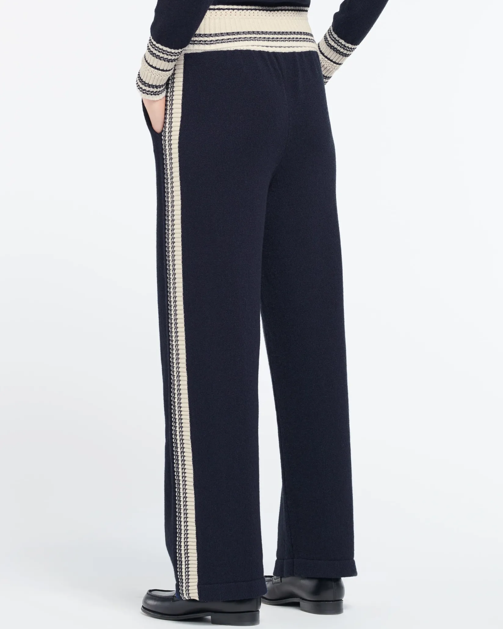 Women Barrie Trousers in marled cashmere