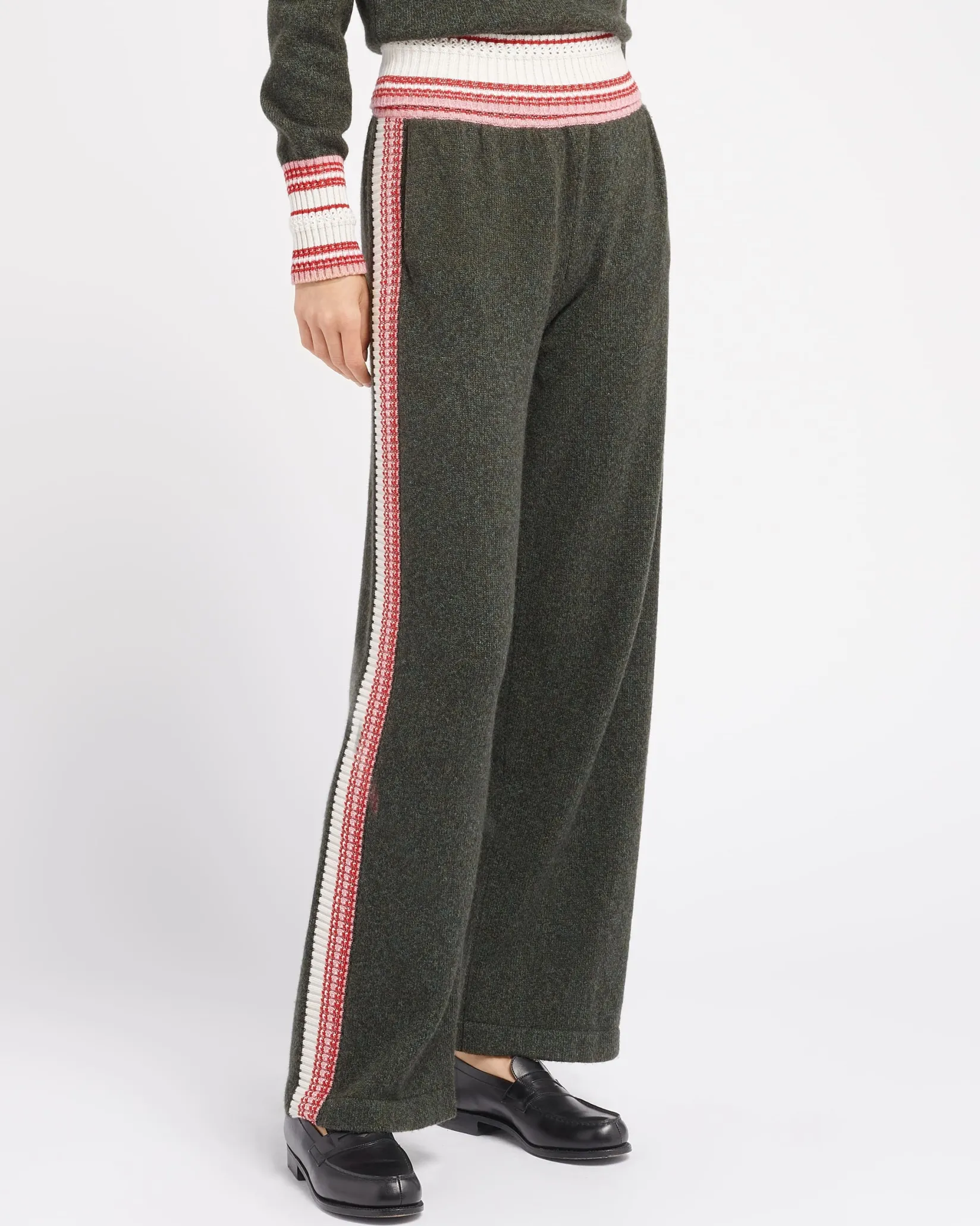 Women Barrie Trousers in marled cashmere