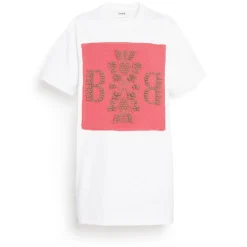 Women Barrie T-shirt dress with logo cashmere patch