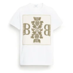 Women Barrie T-shirt with logo cashmere patch