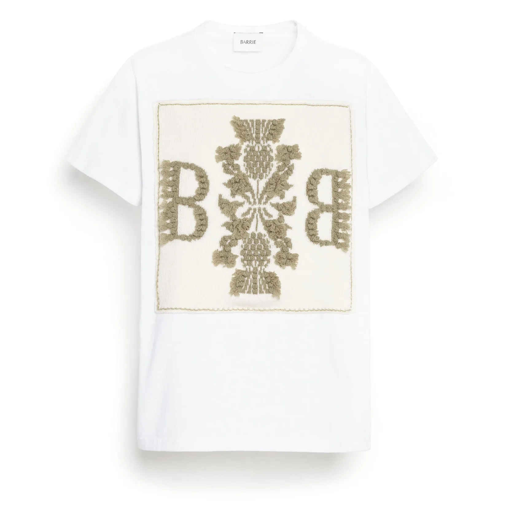 Women Barrie T-shirt with logo cashmere patch