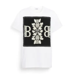 Women Barrie T-shirt with logo cashmere patch