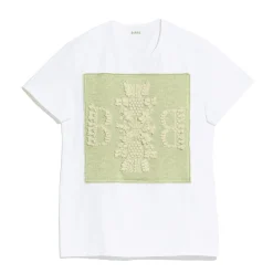 Women Barrie T-shirt with logo cashmere patch