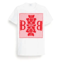 Women Barrie T-shirt with logo cashmere patch