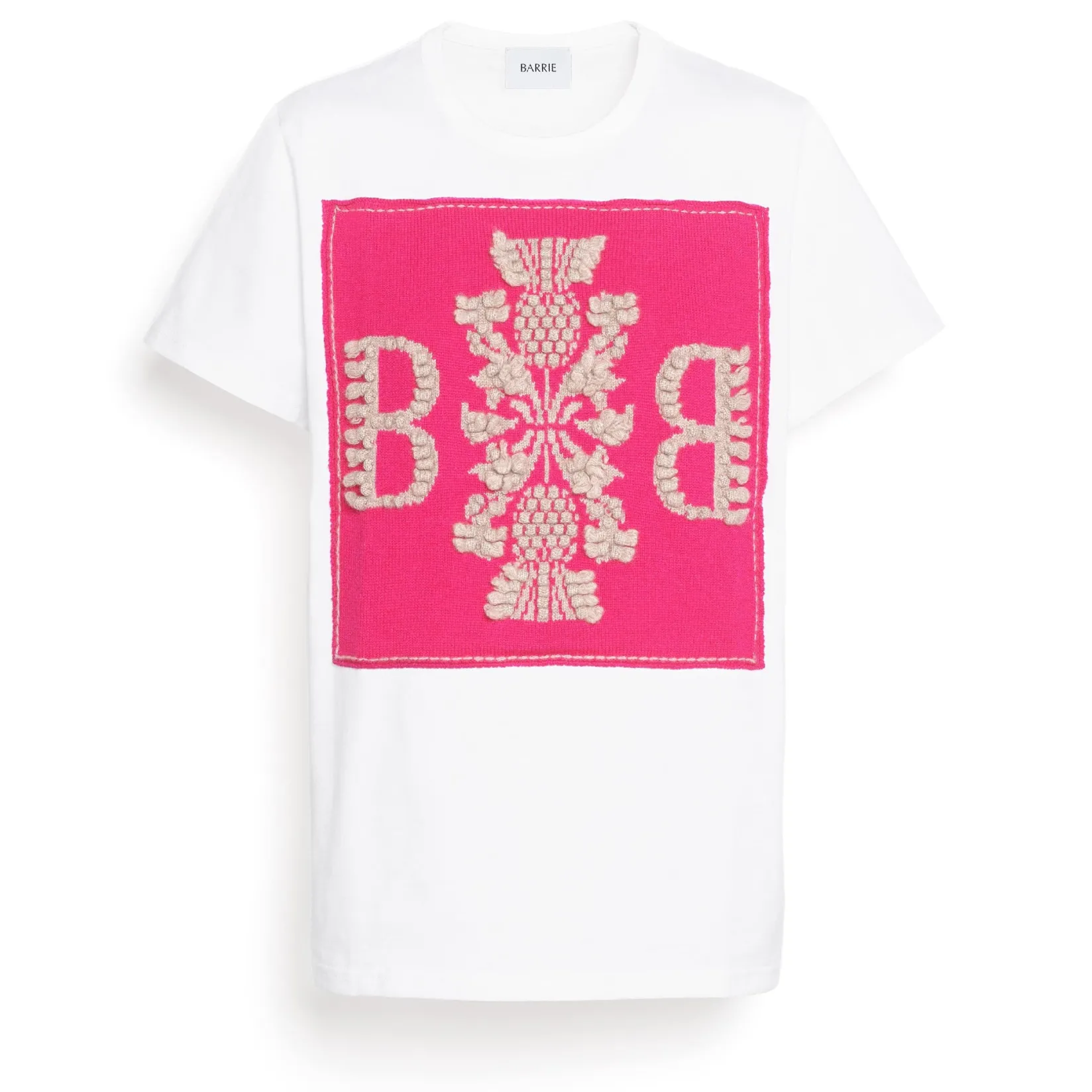 Women Barrie T-shirt with logo cashmere patch