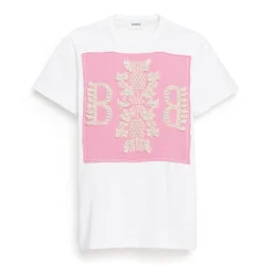 Women Barrie T-shirt with logo cashmere patch